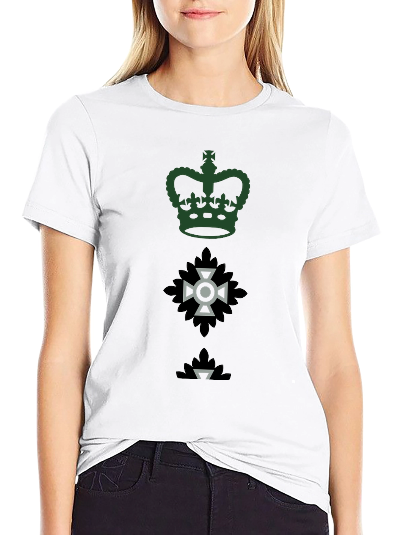 Emblem T-Shirt - Crown Cross & Leaf