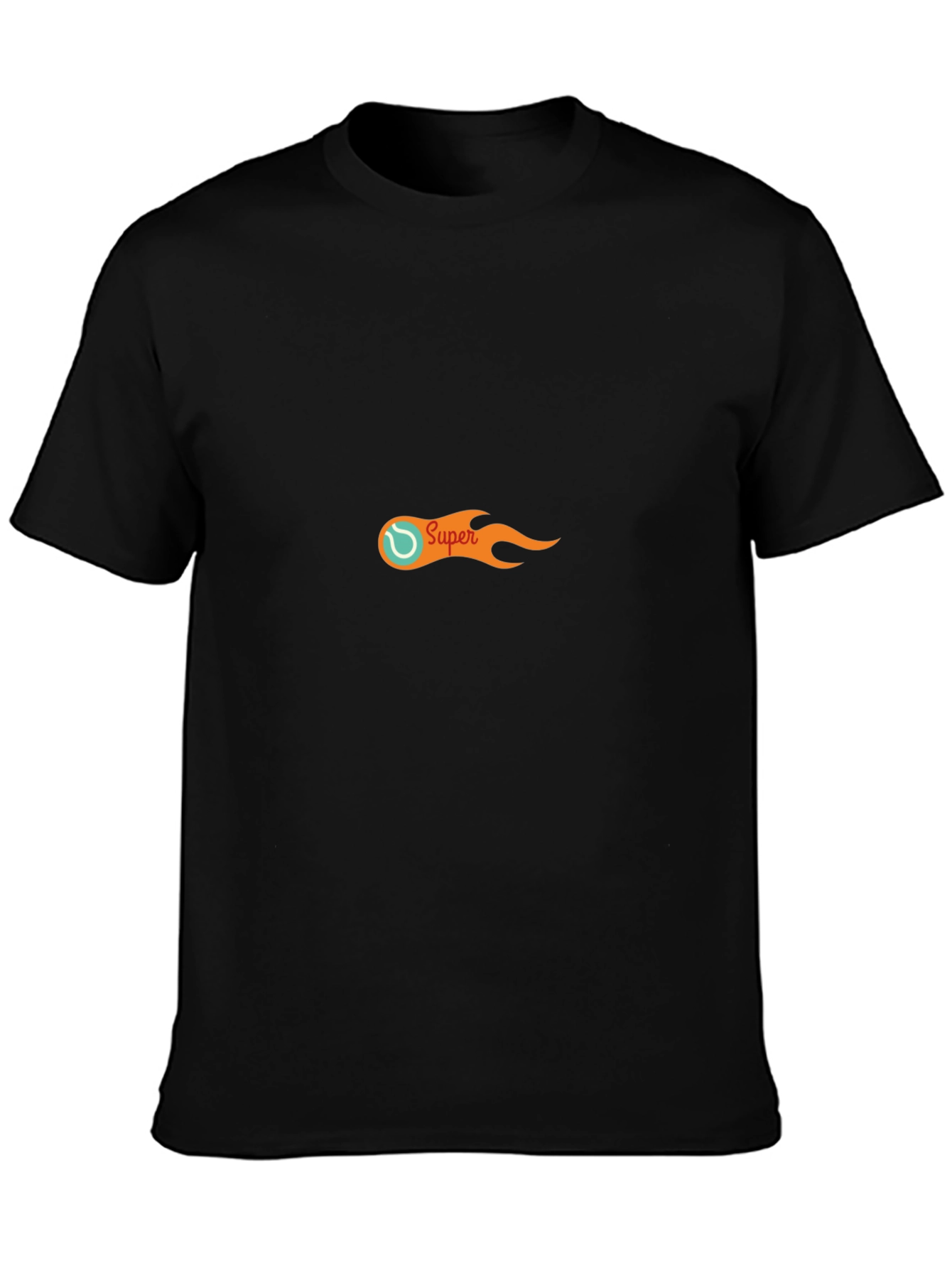 Super Tennis Ball Flame Graphic T-Shirt
