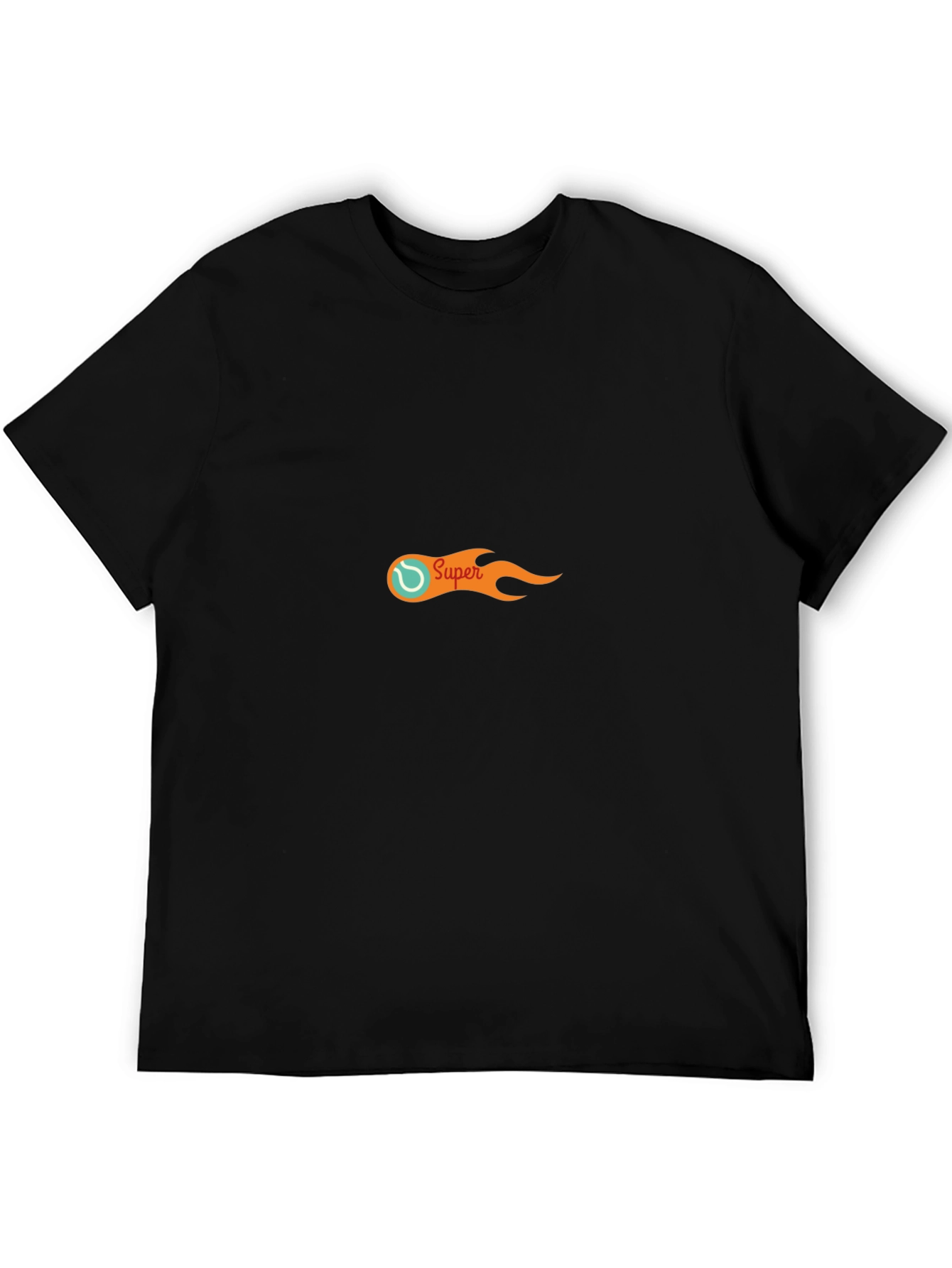 Super Tennis Ball Flame Graphic T-Shirt