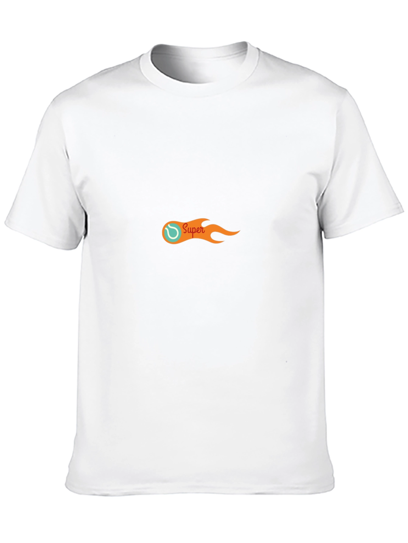 Super Tennis Ball Flame Graphic T-Shirt