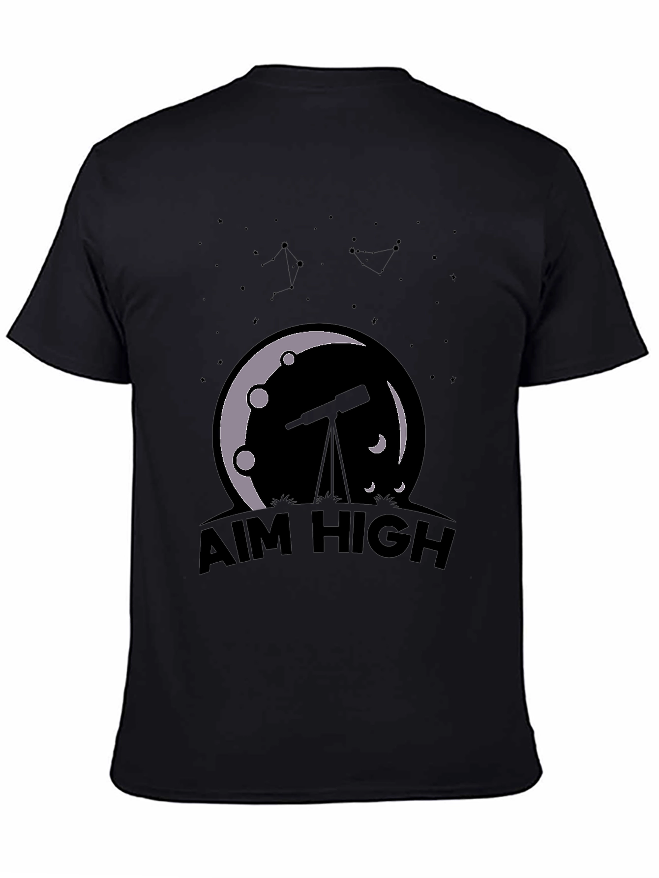 Aim High Astronomy Tee - Black Graphic T-Shirt