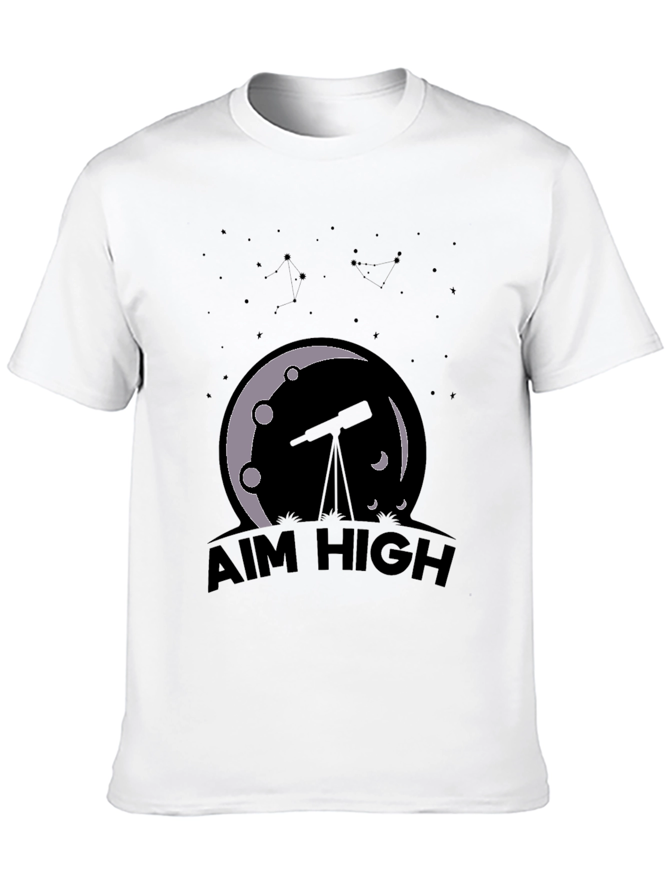 Aim High Astronomy Tee - Black Graphic T-Shirt