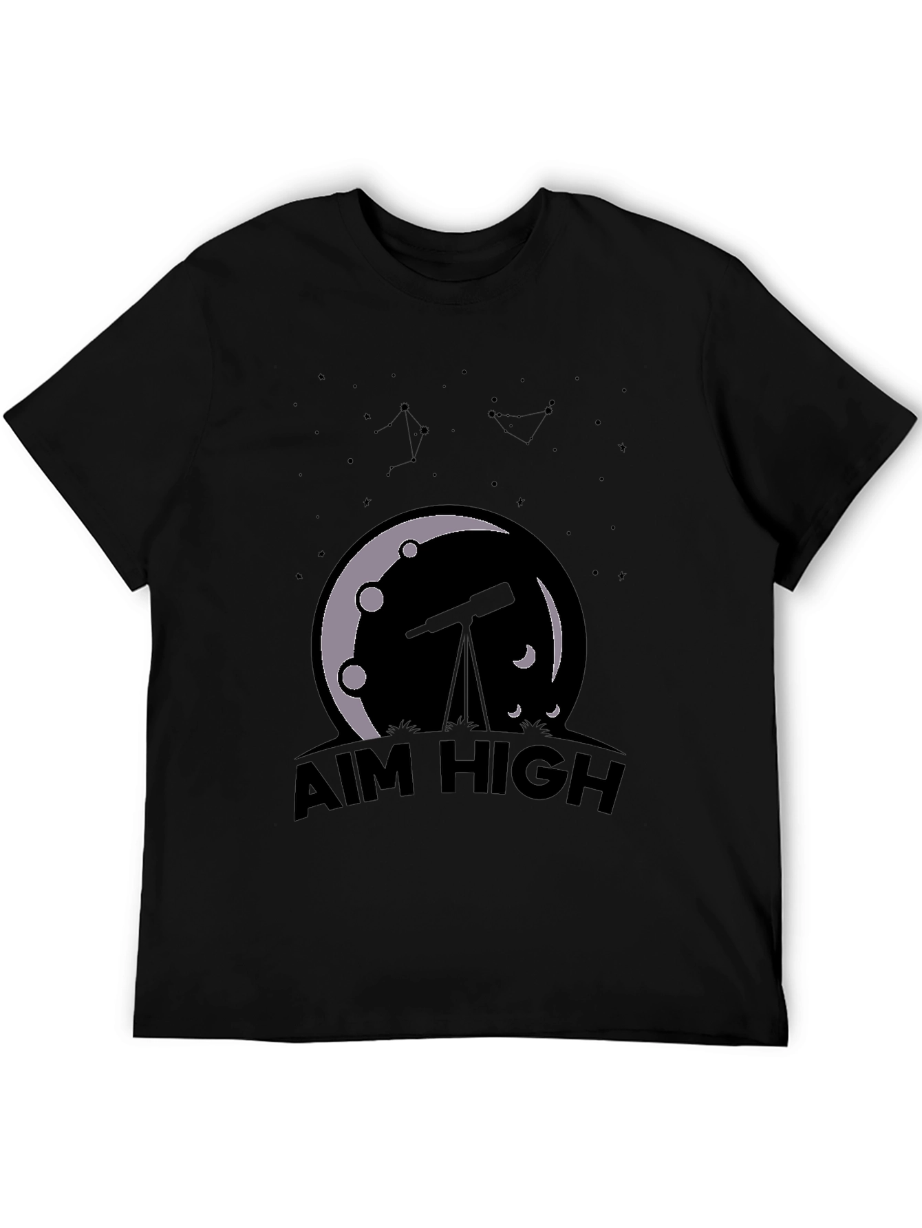 Aim High Astronomy Tee - Black Graphic T-Shirt