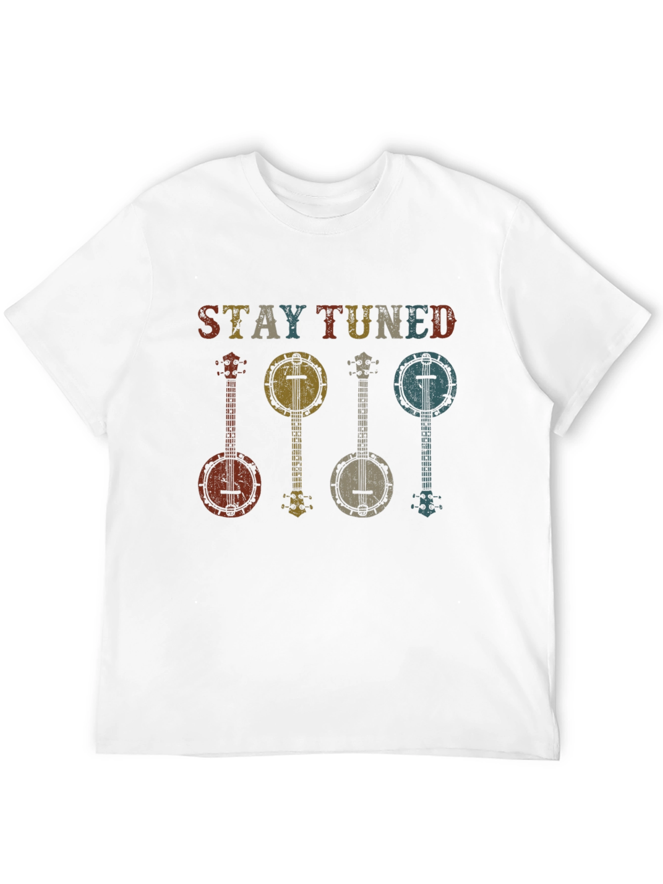 Stay Tuned Banjo Graphic Tee - Retro Music Shirt