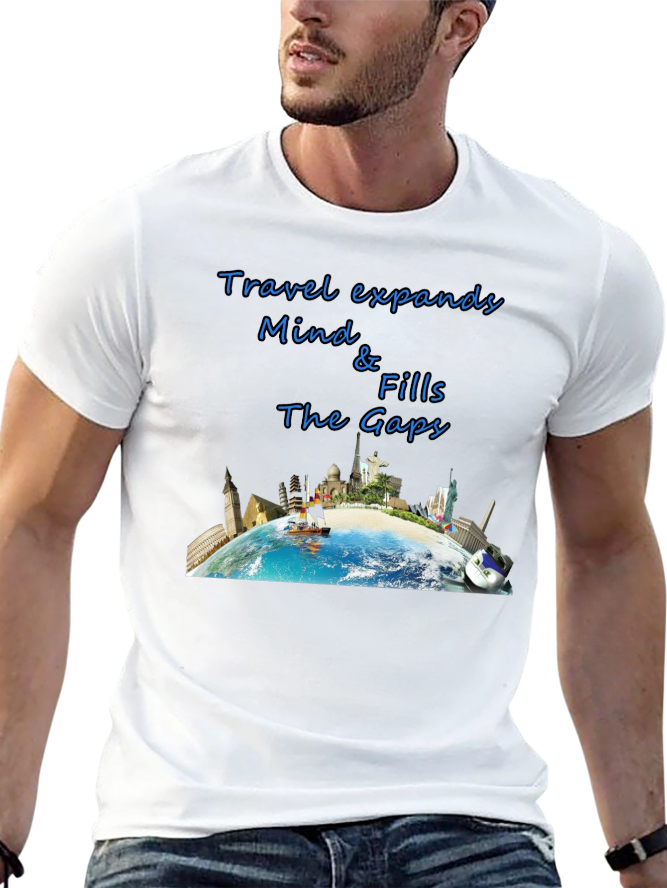Travel-Themed Graphic T-Shirt