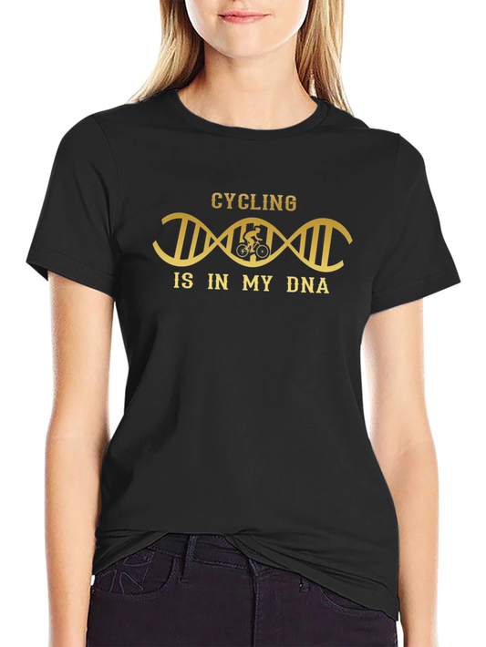 Cycling DNA T-Shirt - Black Graphic Tee