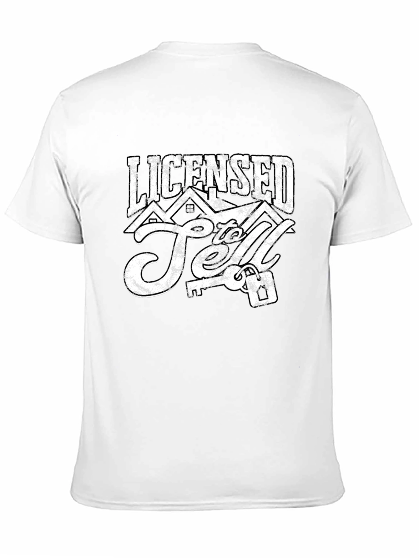Licensed to Sell Black Graphic T-Shirt