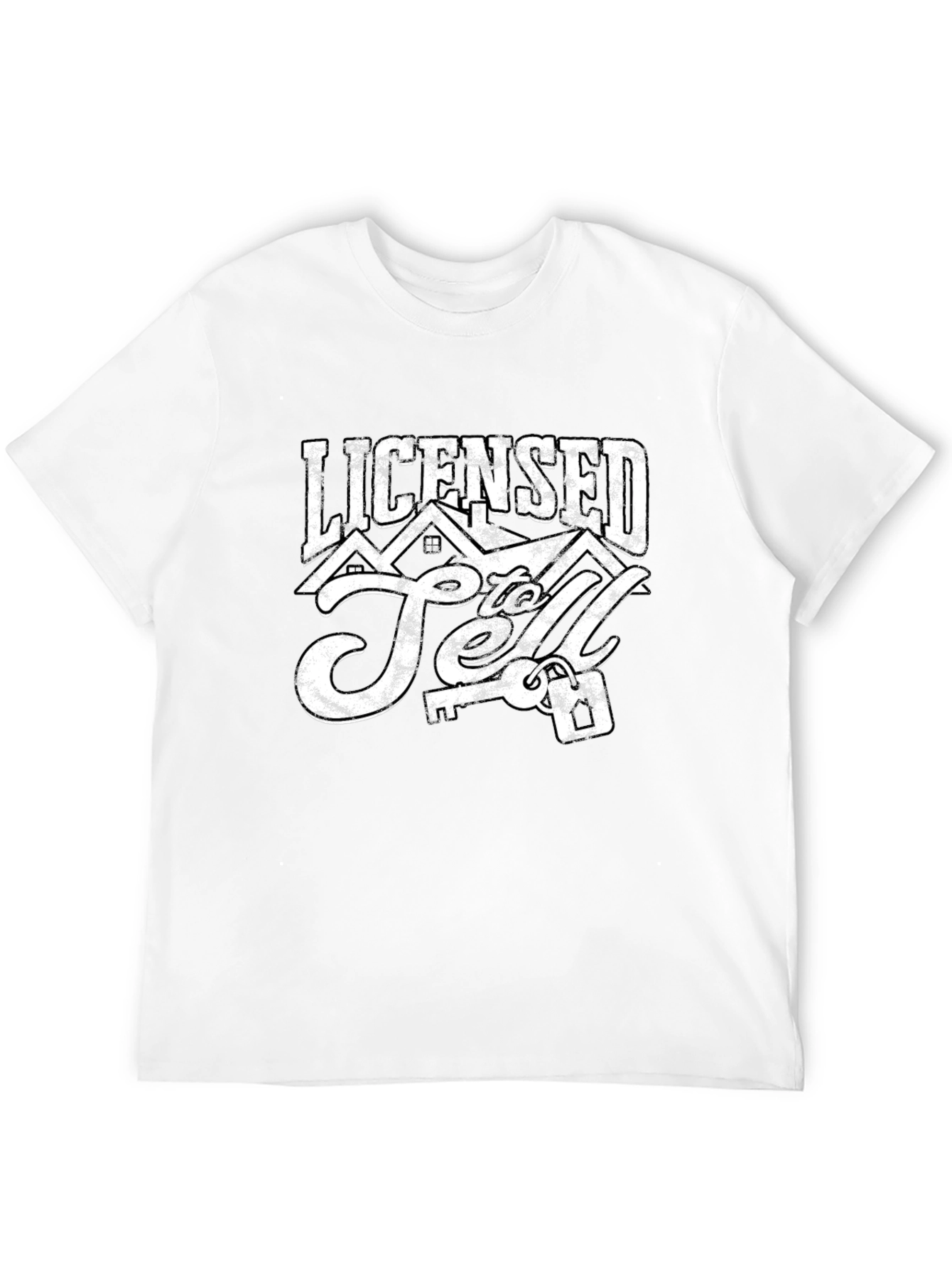 Licensed to Sell Black Graphic T-Shirt