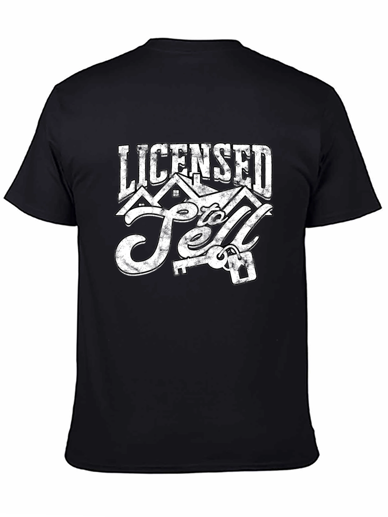 Licensed to Sell Black Graphic T-Shirt