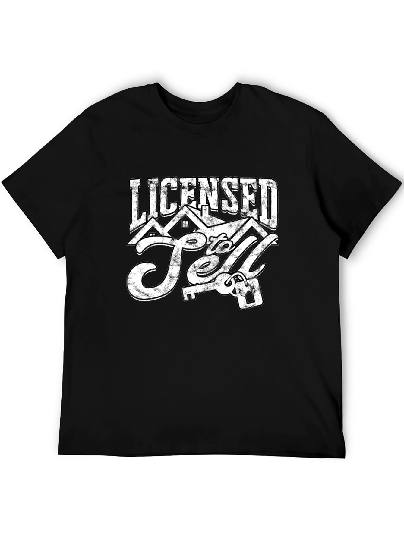 Licensed to Sell Black Graphic T-Shirt