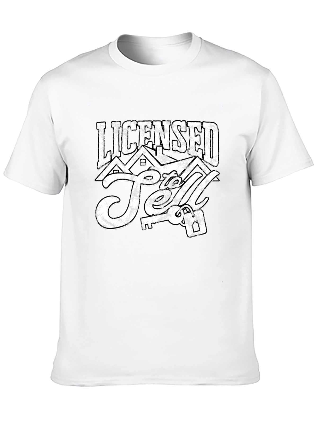 Licensed to Sell Black Graphic T-Shirt