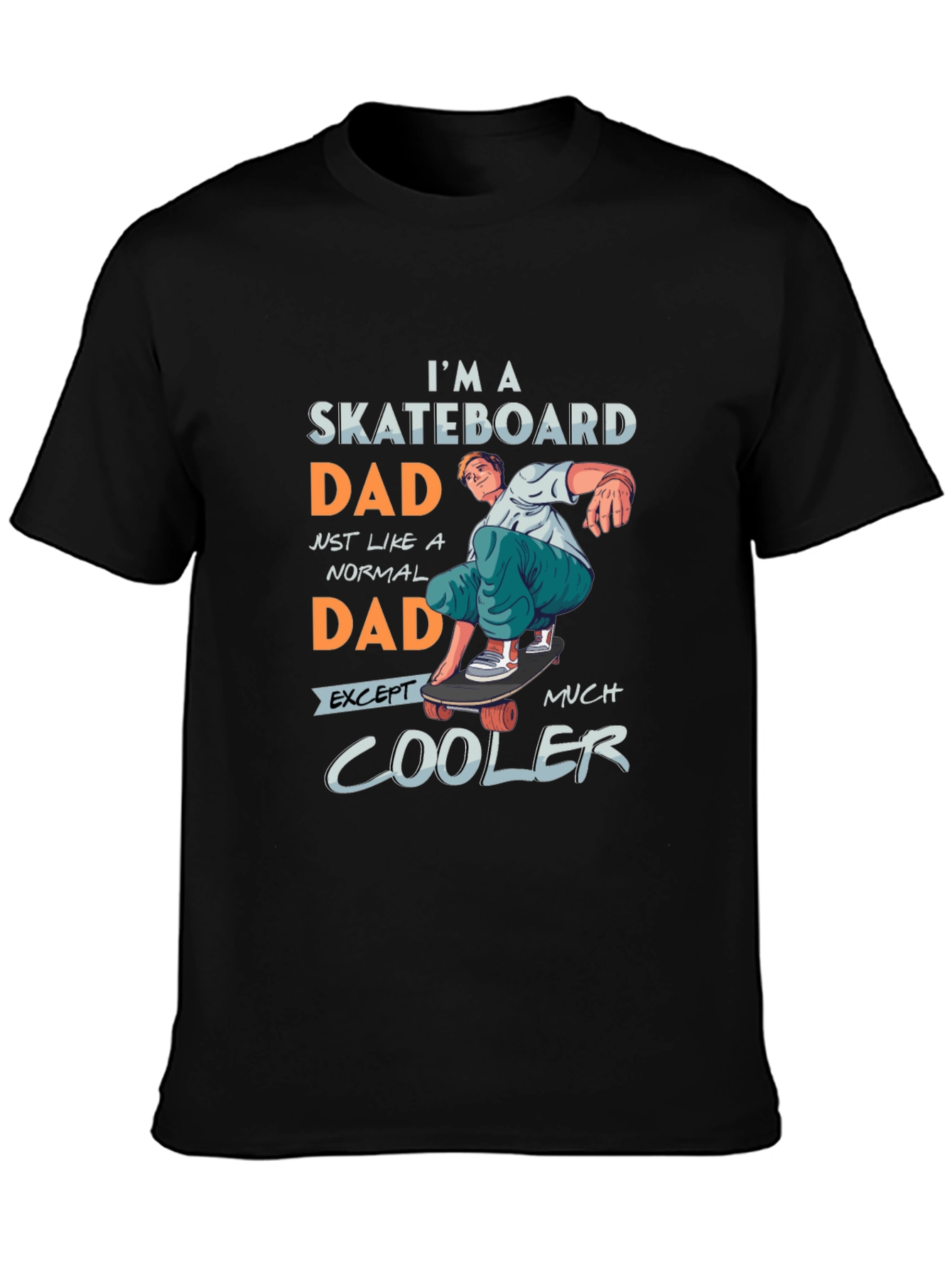 Skateboard Dad Graphic Tee - Cool Dad Style