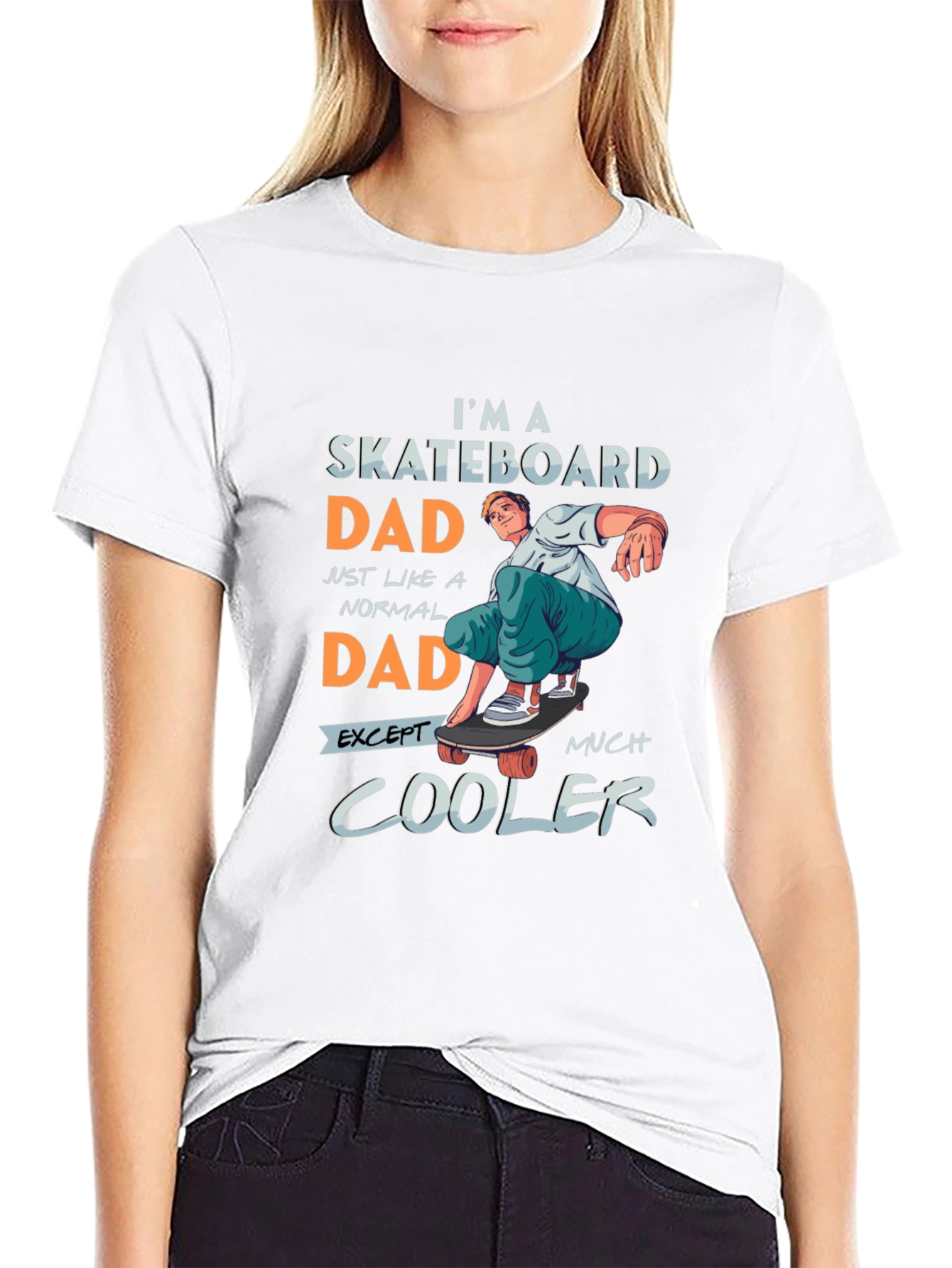 Skateboard Dad Graphic Tee - Cool Dad Style
