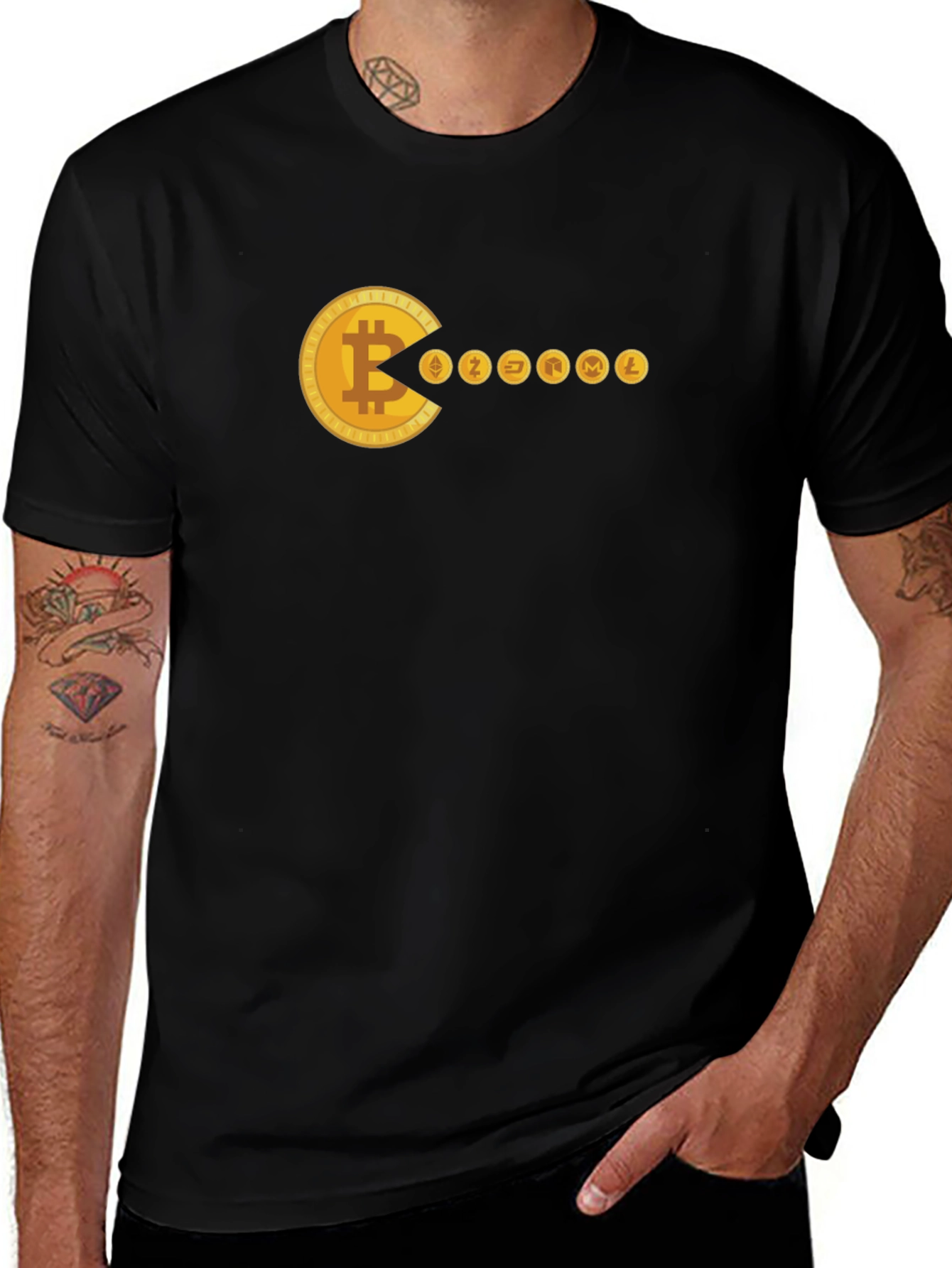 Bitcoin Pac-Man Crypto T-Shirt