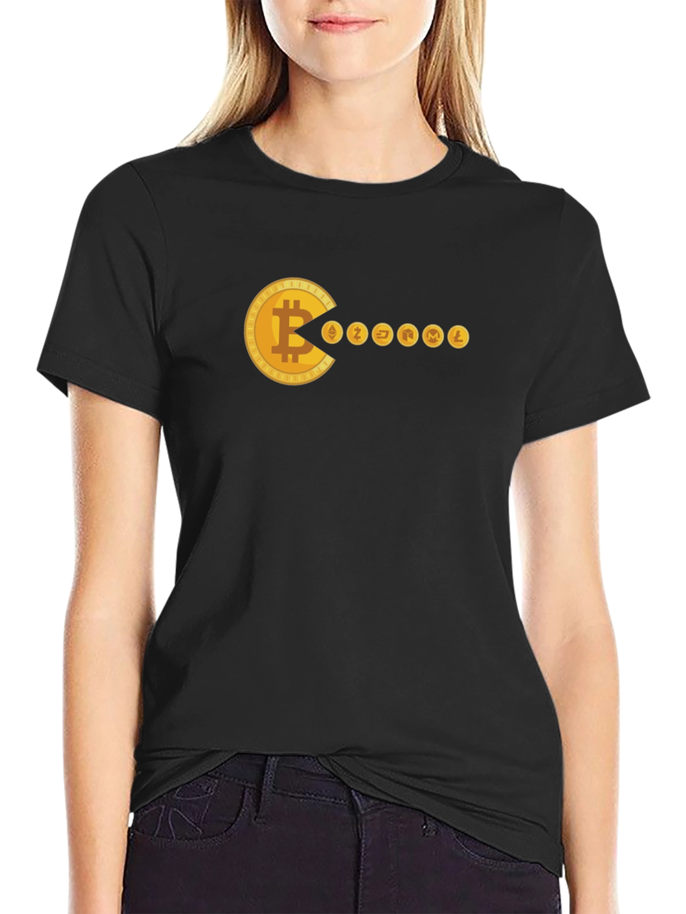 Bitcoin Pac-Man Crypto T-Shirt
