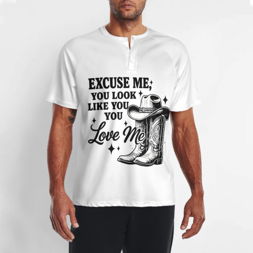 Excuse Me, You Look Like You Love Me Western Cowboy Graphic T-Shirt – Vintage Country Boots & Hat Tee for Men and Women(z365)