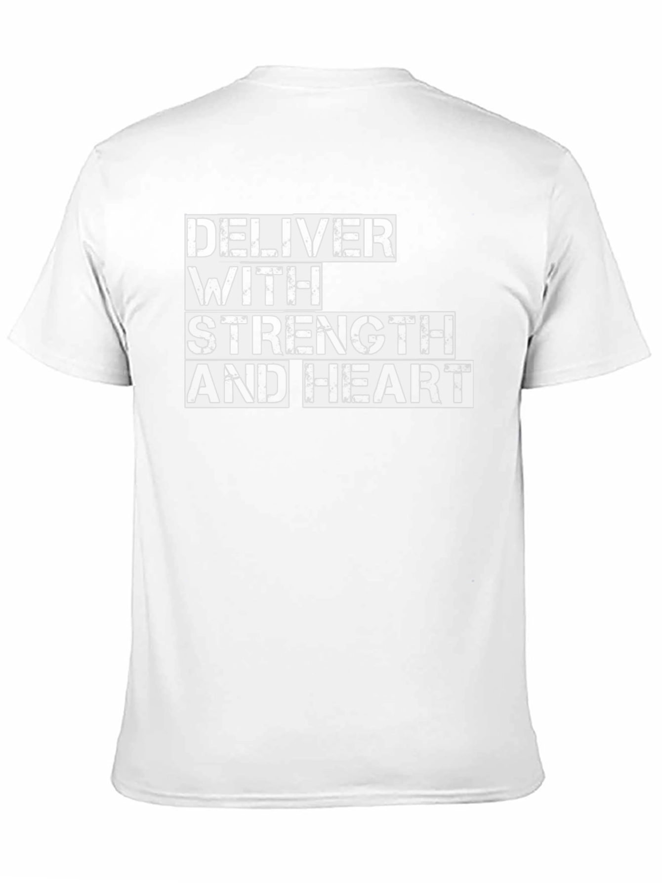 Deliver with Strength and Heart - Mens Black T-Shirt