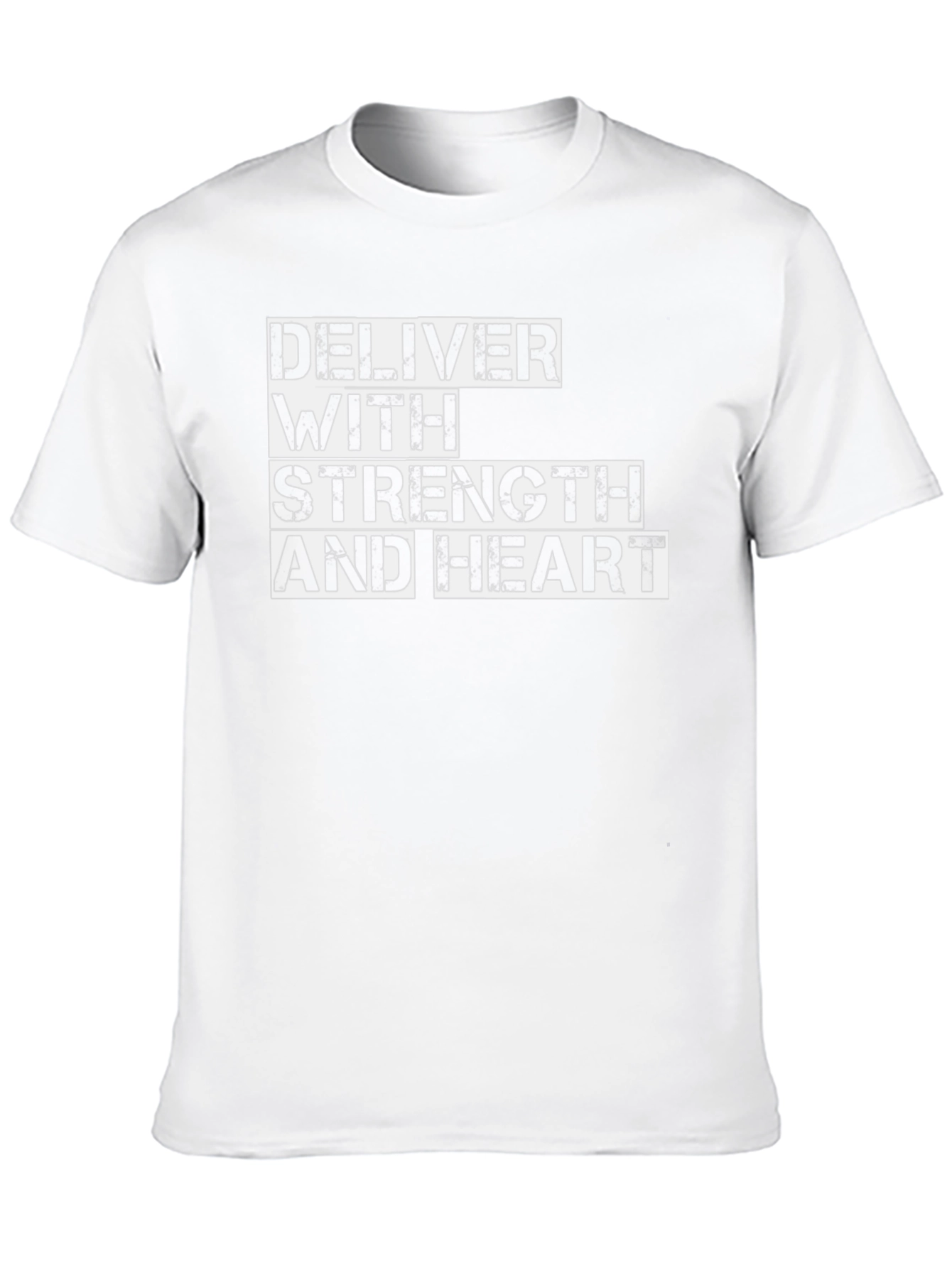 Deliver with Strength and Heart - Mens Black T-Shirt