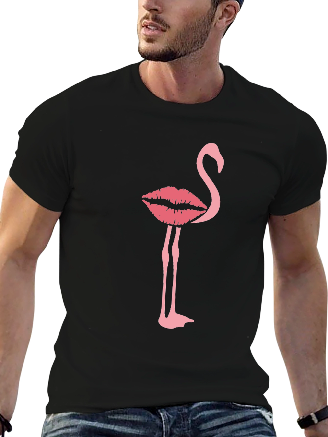 Lip Flamingo T-Shirt - Unique Graphic Tee