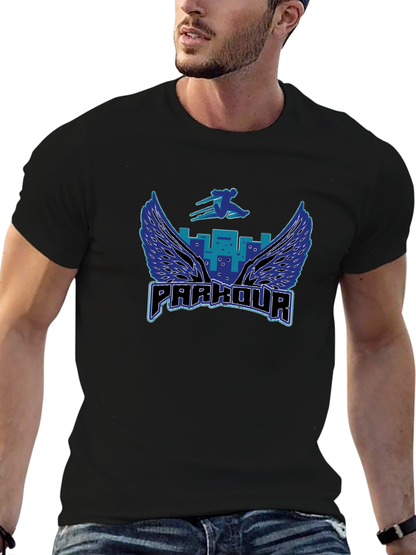Parkour Wings Graphic Tee - Urban Style Shirt
