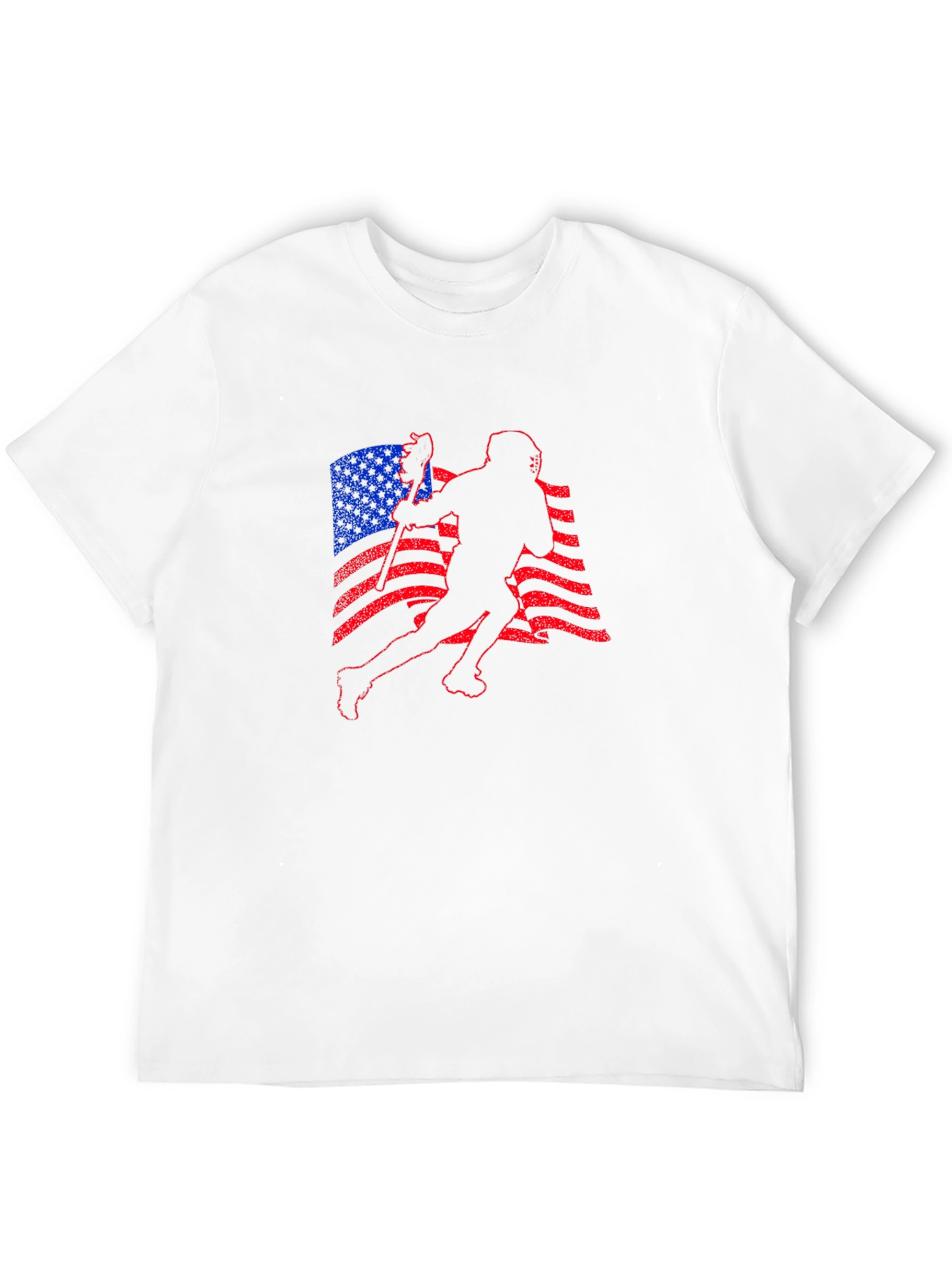 Lacrosse American Flag Graphic T-Shirt
