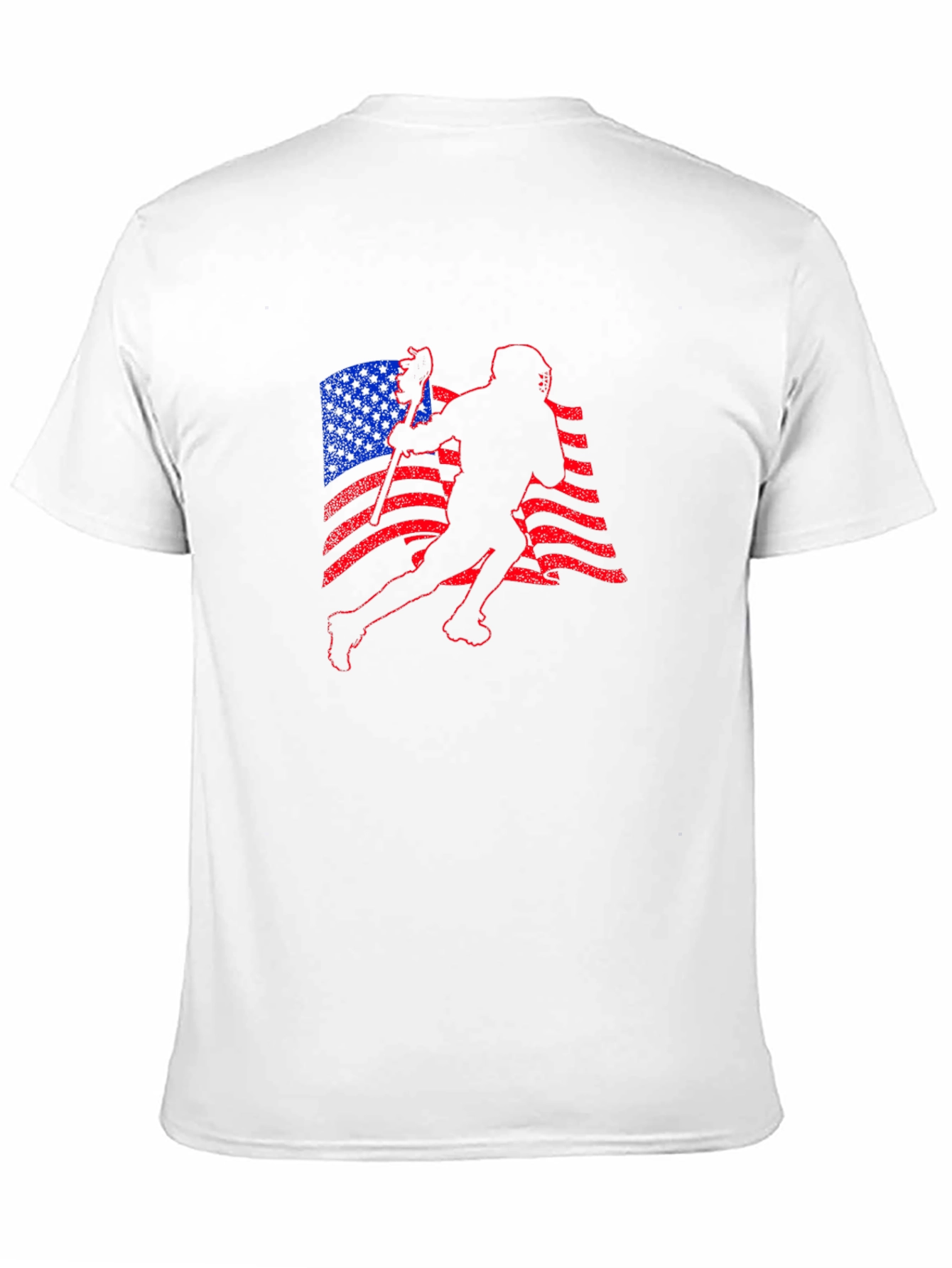 Lacrosse American Flag Graphic T-Shirt