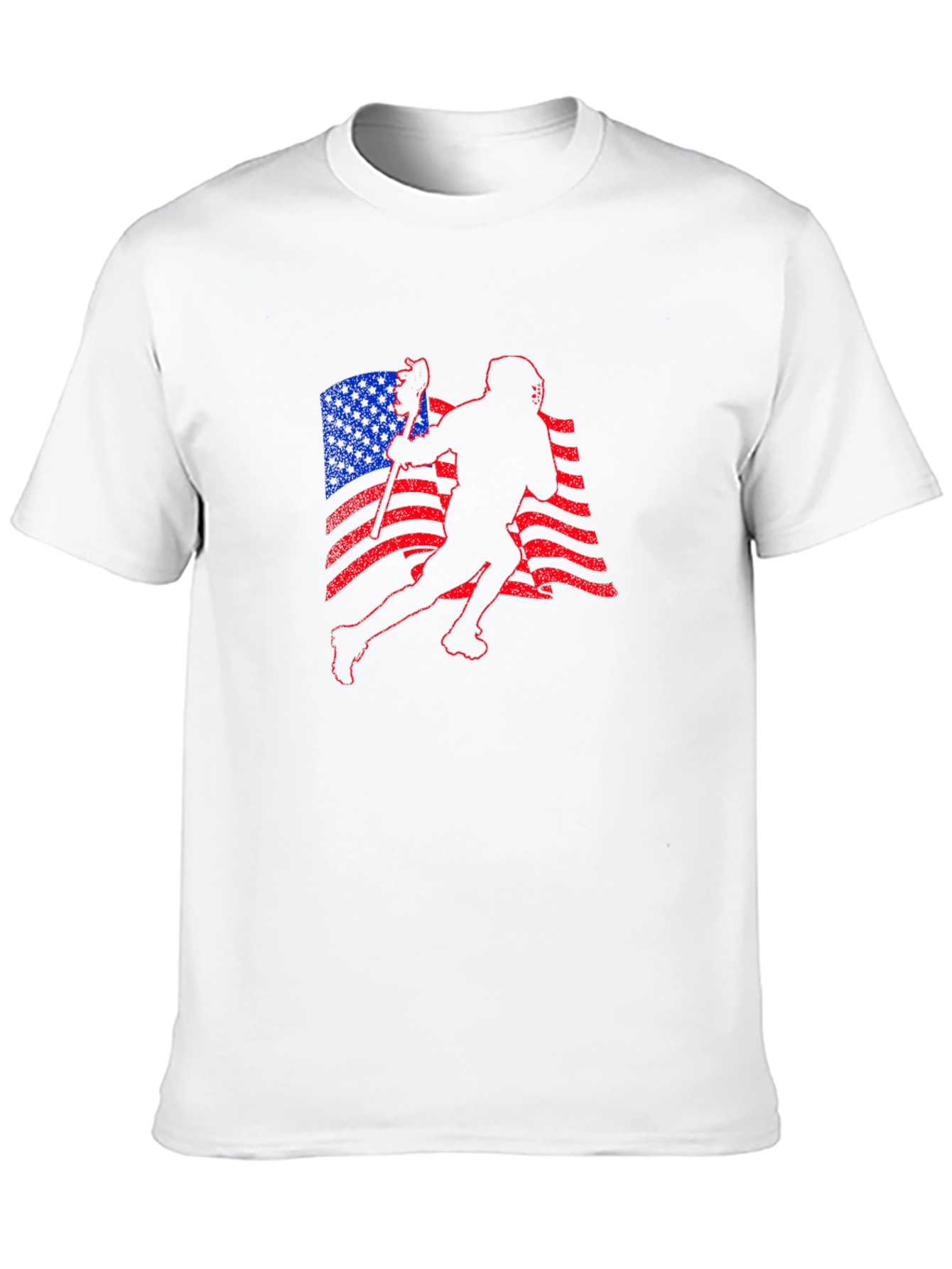 Lacrosse American Flag Graphic T-Shirt