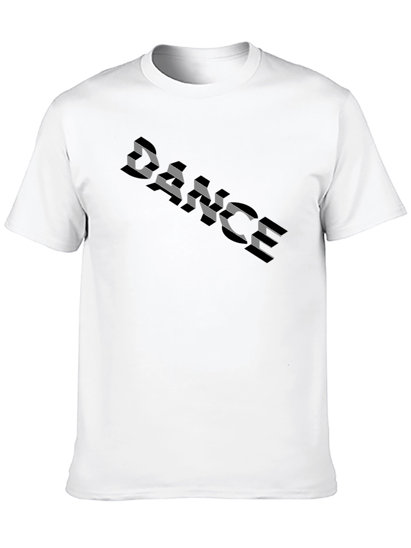 Dance T-Shirt - Black Cotton Tee with Graphic Print
