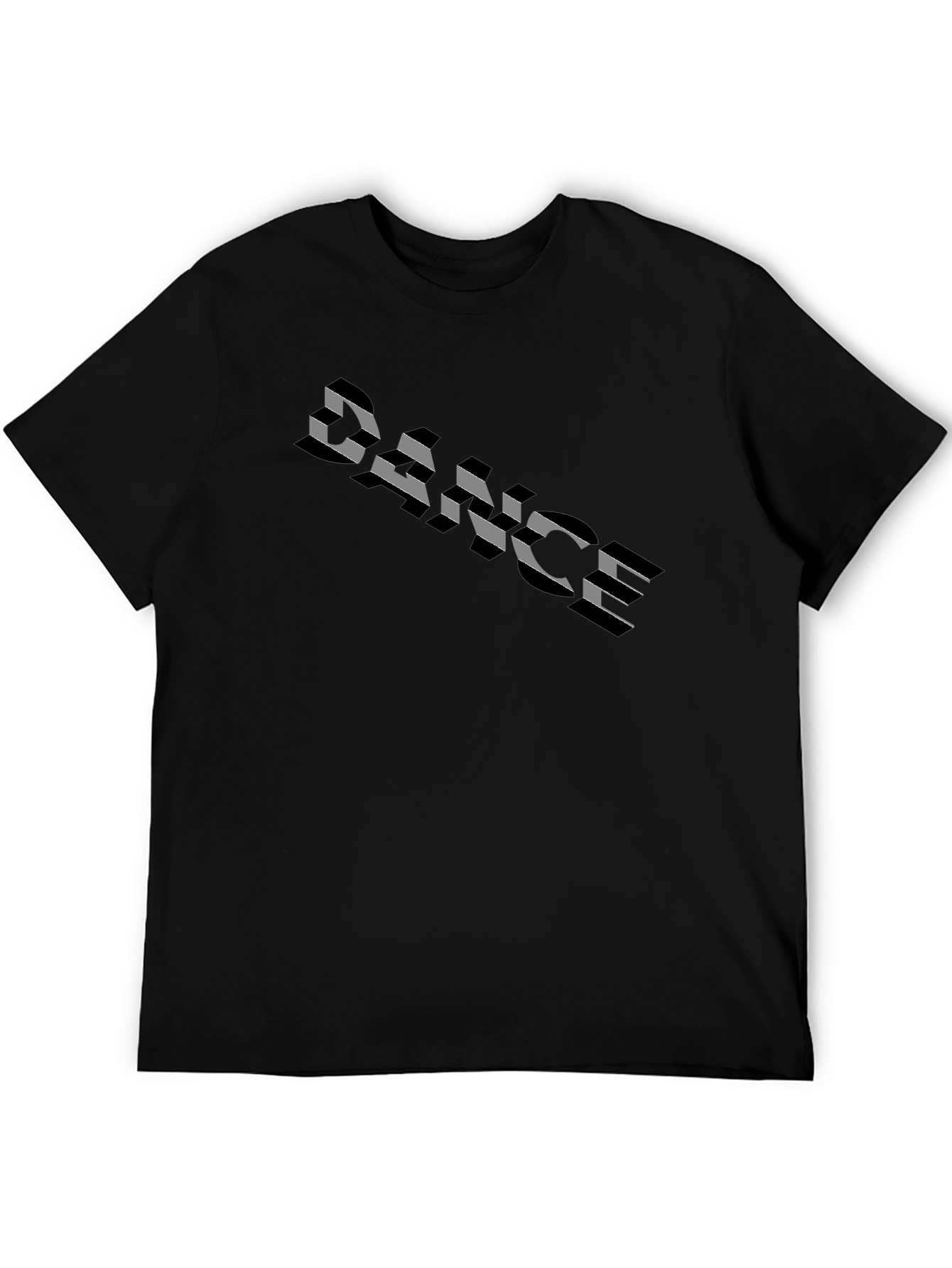 Dance T-Shirt - Black Cotton Tee with Graphic Print