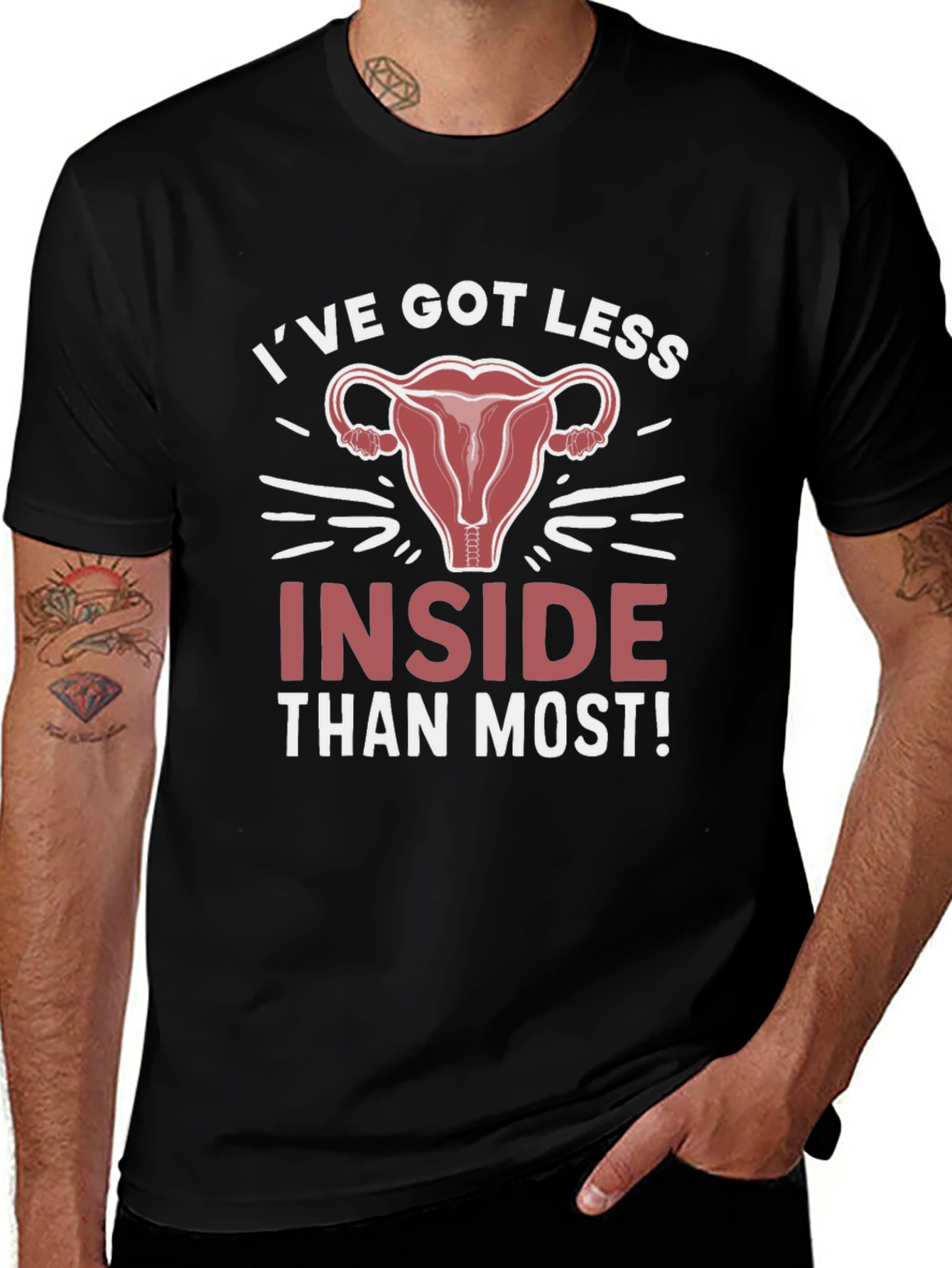 Ive Got Less Inside Black T-Shirt