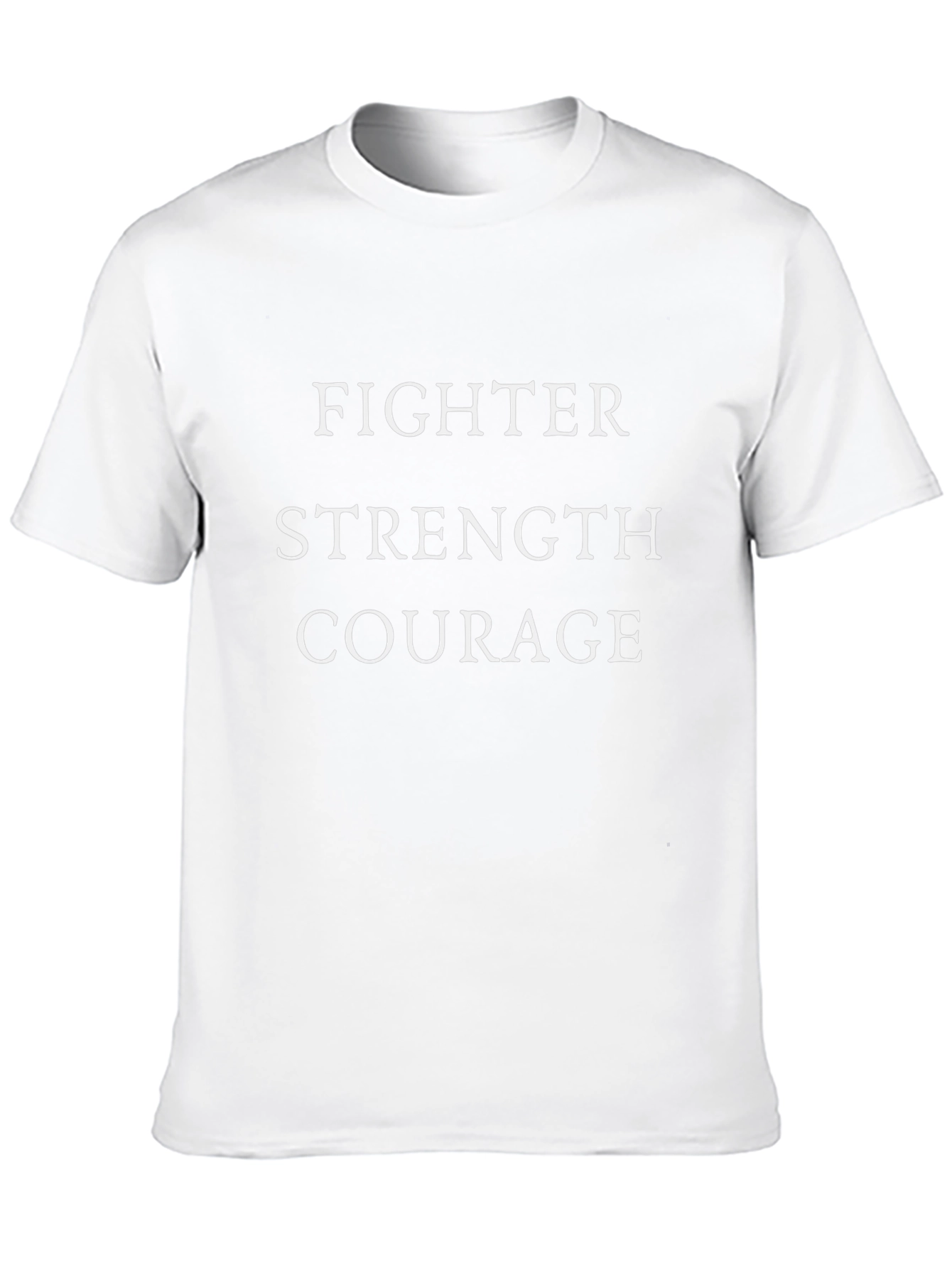 Fighter Strength Courage Black Graphic Tee