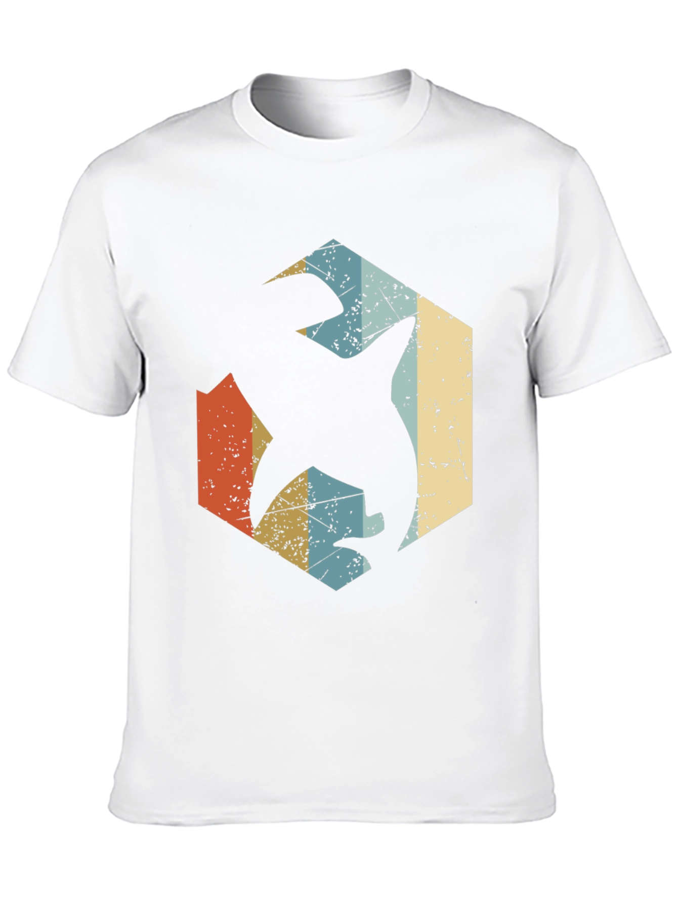 Retro Shark Graphic Tee - Black Cotton Blend