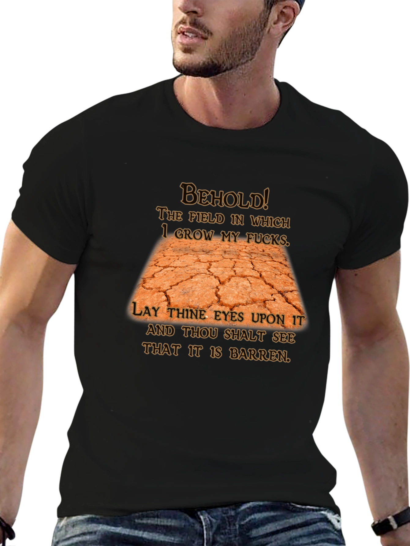 Barren Field Graphic Tee - Sarcastic Humor T-Shirt