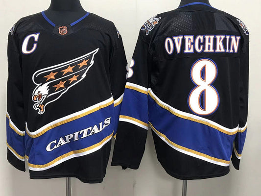 Men's Washington Capitals Alexander Ovechkin #8 Black Home Breakaway Player Jerseys