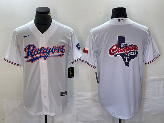 Men's Texas Rangers White Home Limited Jerseys
