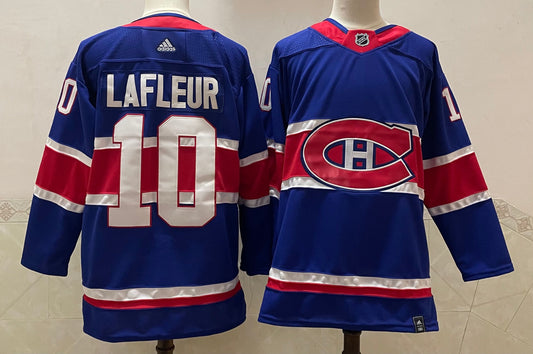 Men's Montreal Canadiens Guy Lafleur #10 Blue Player Game Jerseys