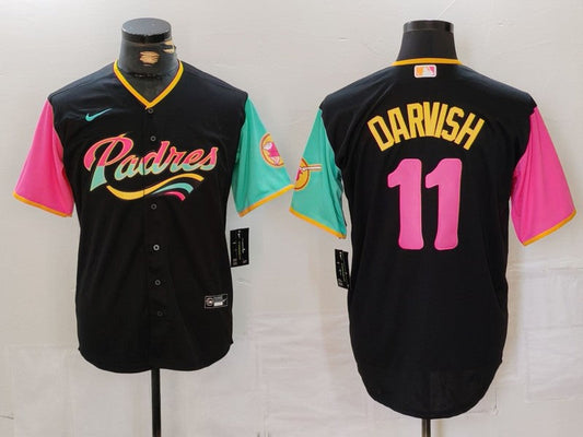 Men's San Diego Padres Yu Darvish #11 Black City Connect Limited Player Jerseys