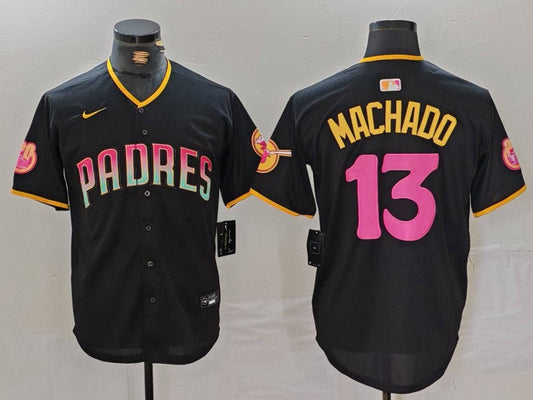 Men's San Diego Padres Manny Machado #13 Black Player Jerseys Joint Edition