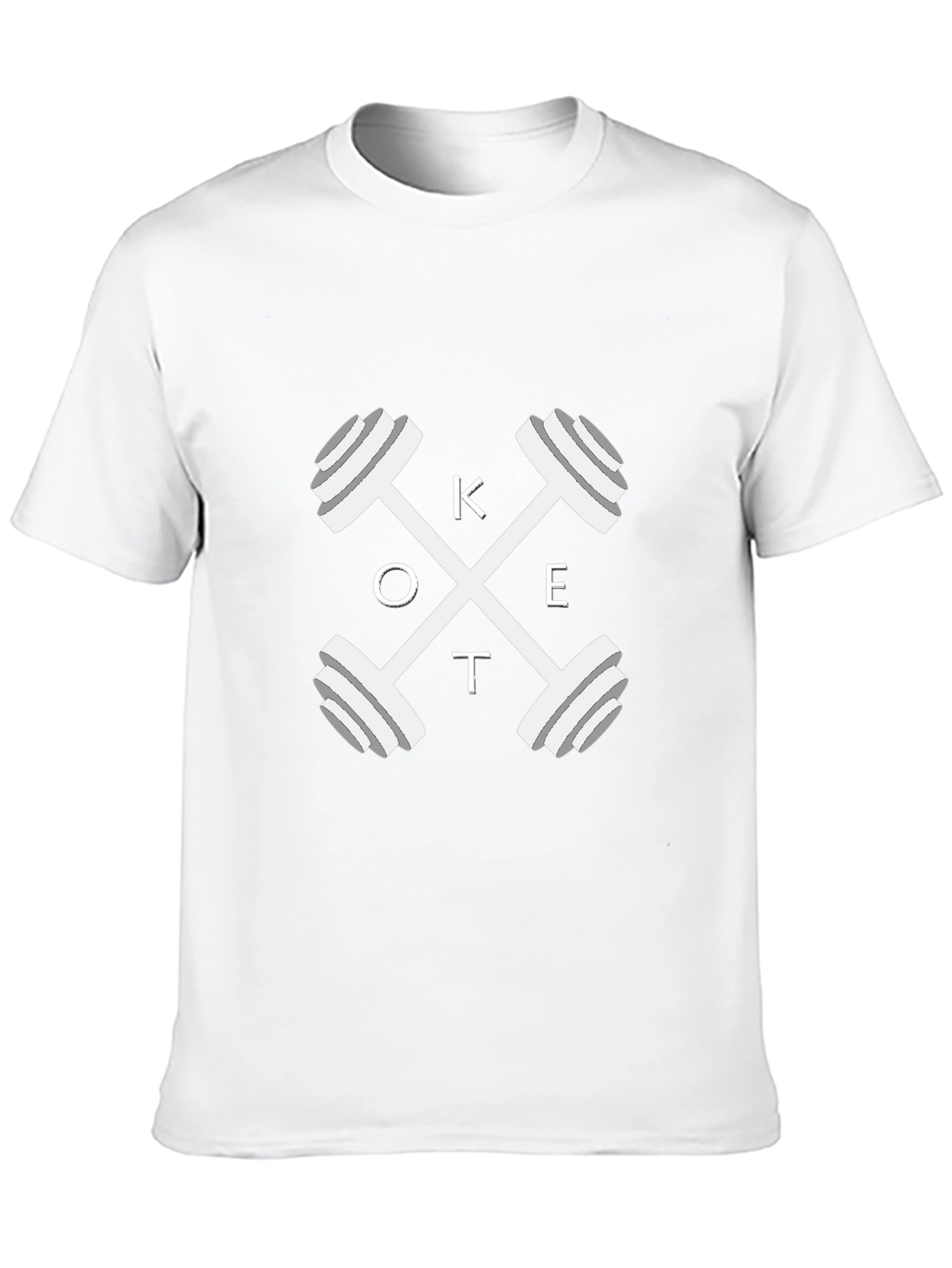 Keto Fitness T-Shirt - Crossfit Dumbbell Design