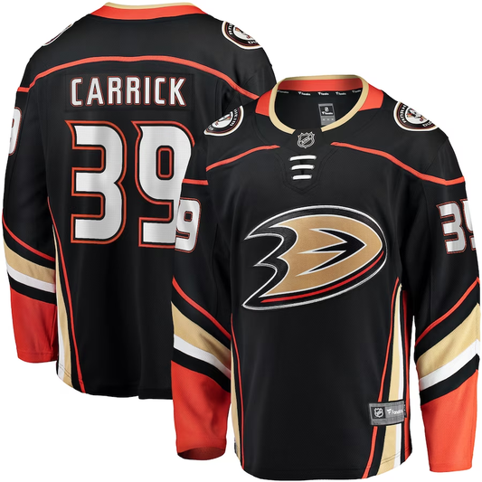 Men's Anaheim Ducks Sam Carrick #39 Black Home Breakaway Player Jerseys