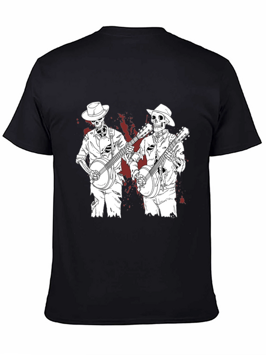 Skeleton Banjo Player Graphic Tee