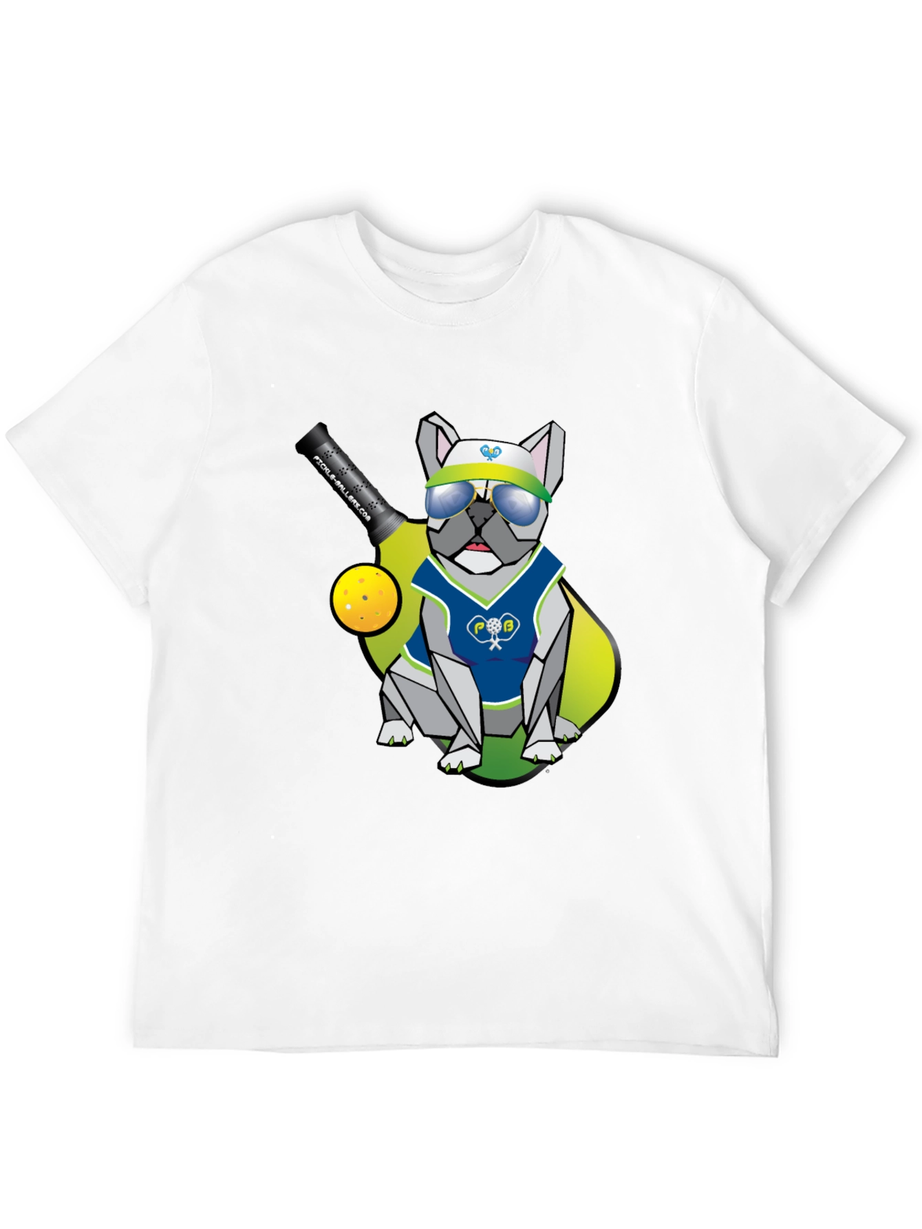 Pickleball Bulldog T-Shirt - Cool Doggy Design