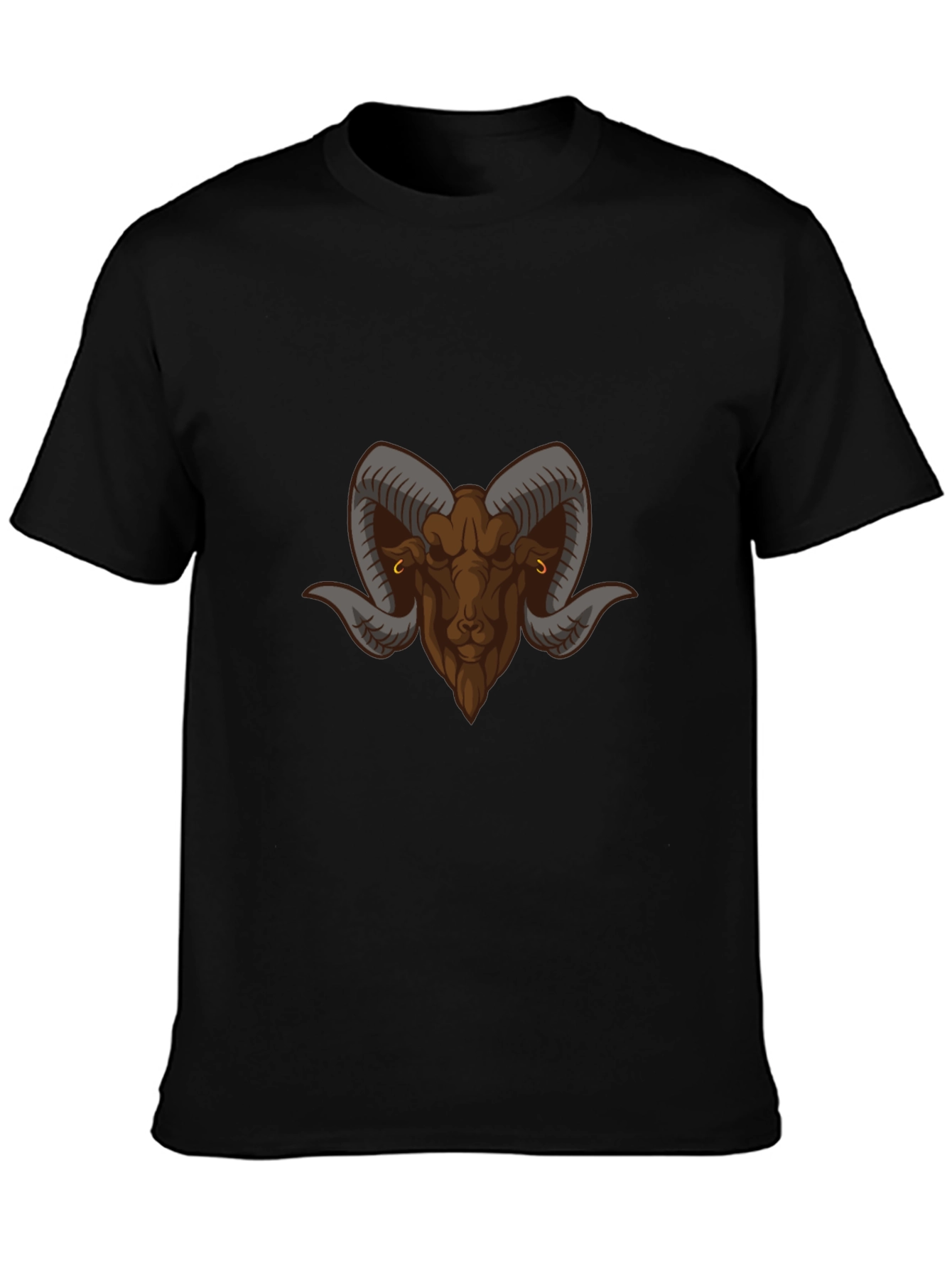 Black T-Shirt with Ram Graphic