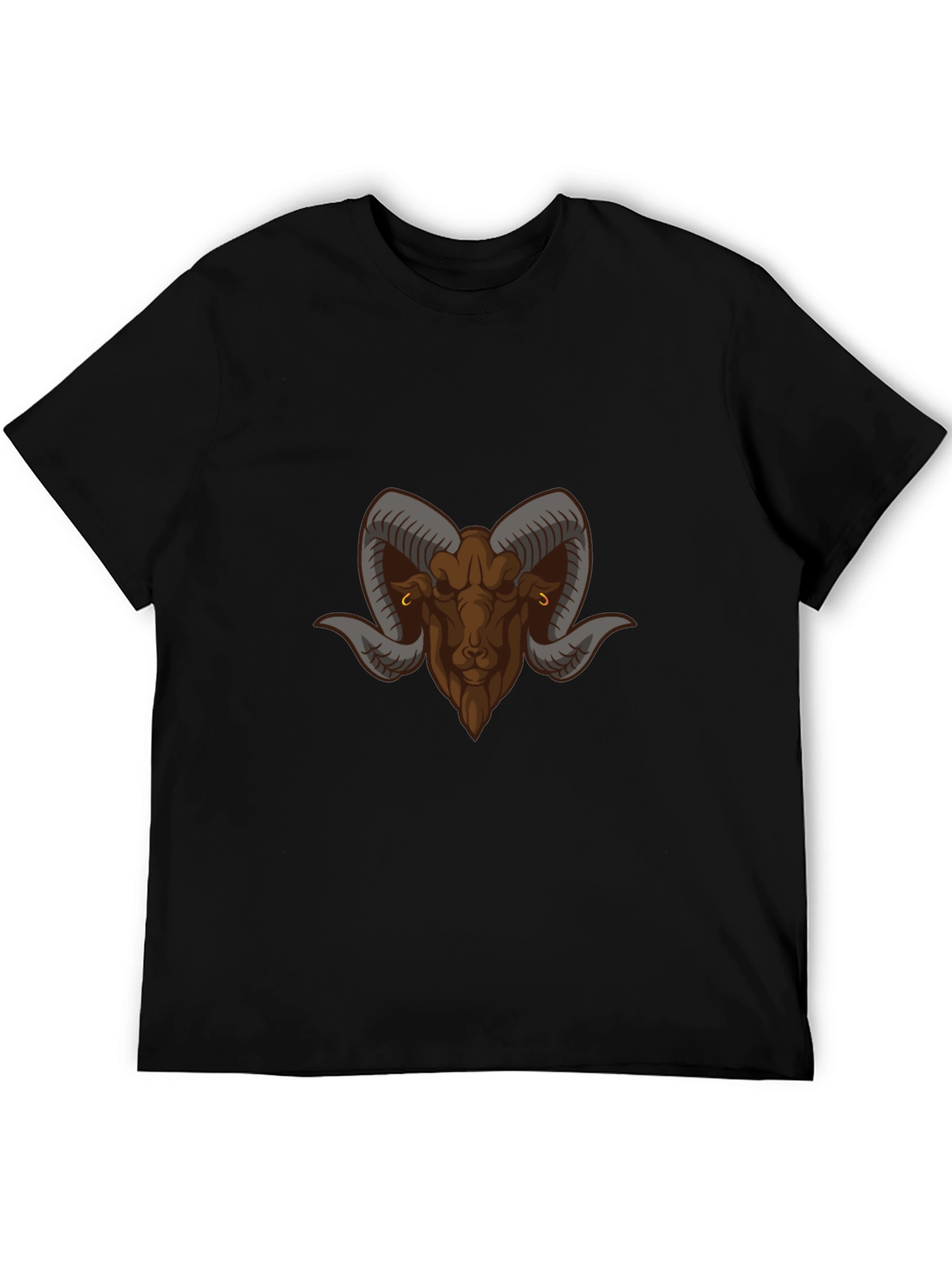 Black T-Shirt with Ram Graphic