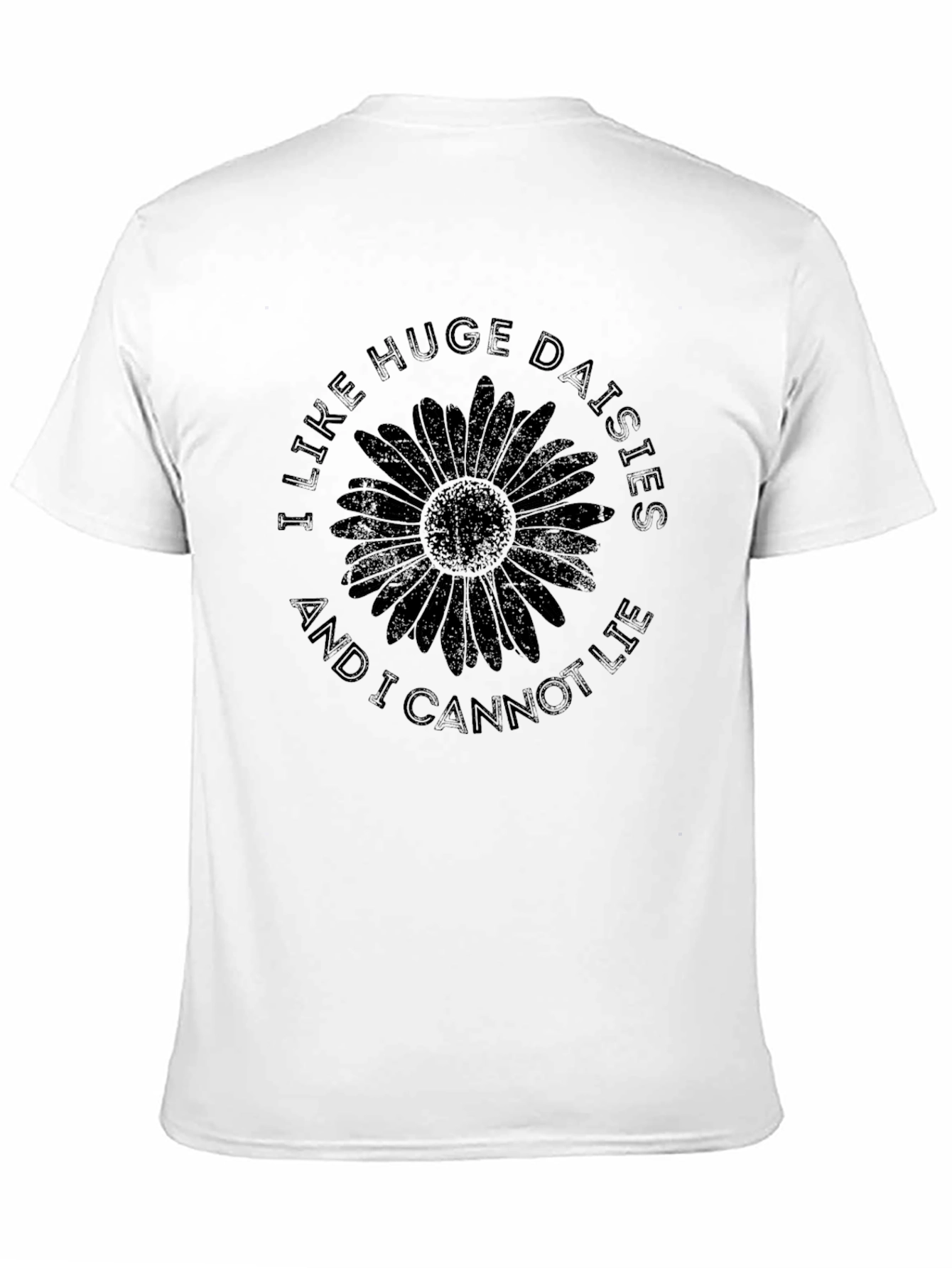 Huge Daisies Graphic Black T-Shirt