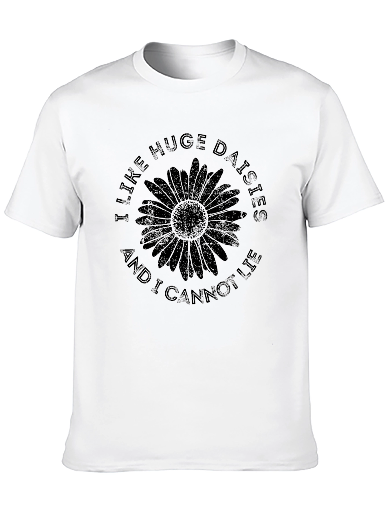 Huge Daisies Graphic Black T-Shirt