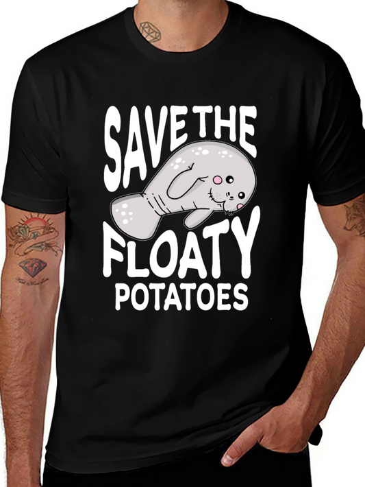 Save the Floaty Potatoes T-Shirt - Manatee Lover Tee