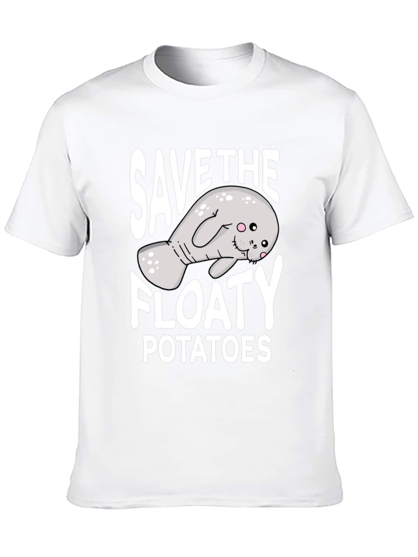 Save the Floaty Potatoes T-Shirt - Manatee Lover Tee