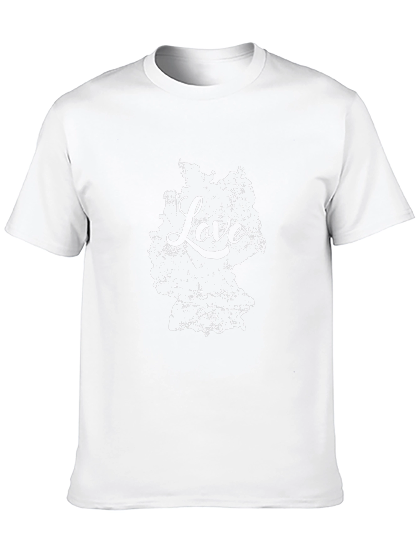 Love Germany Map Graphic Tee - Black Cotton T-Shirt