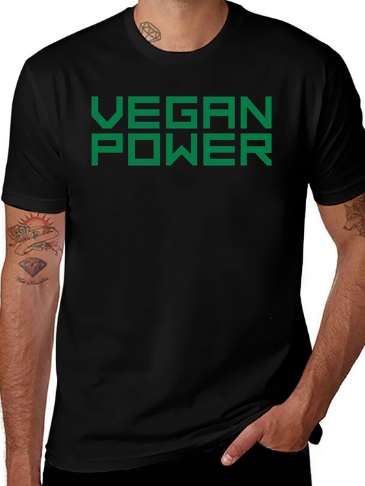 Vegan Power T-Shirt - Bold Green Print